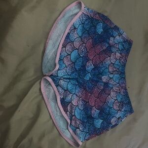 Mermaid Scale Blue and Purple. Girls Shorts
